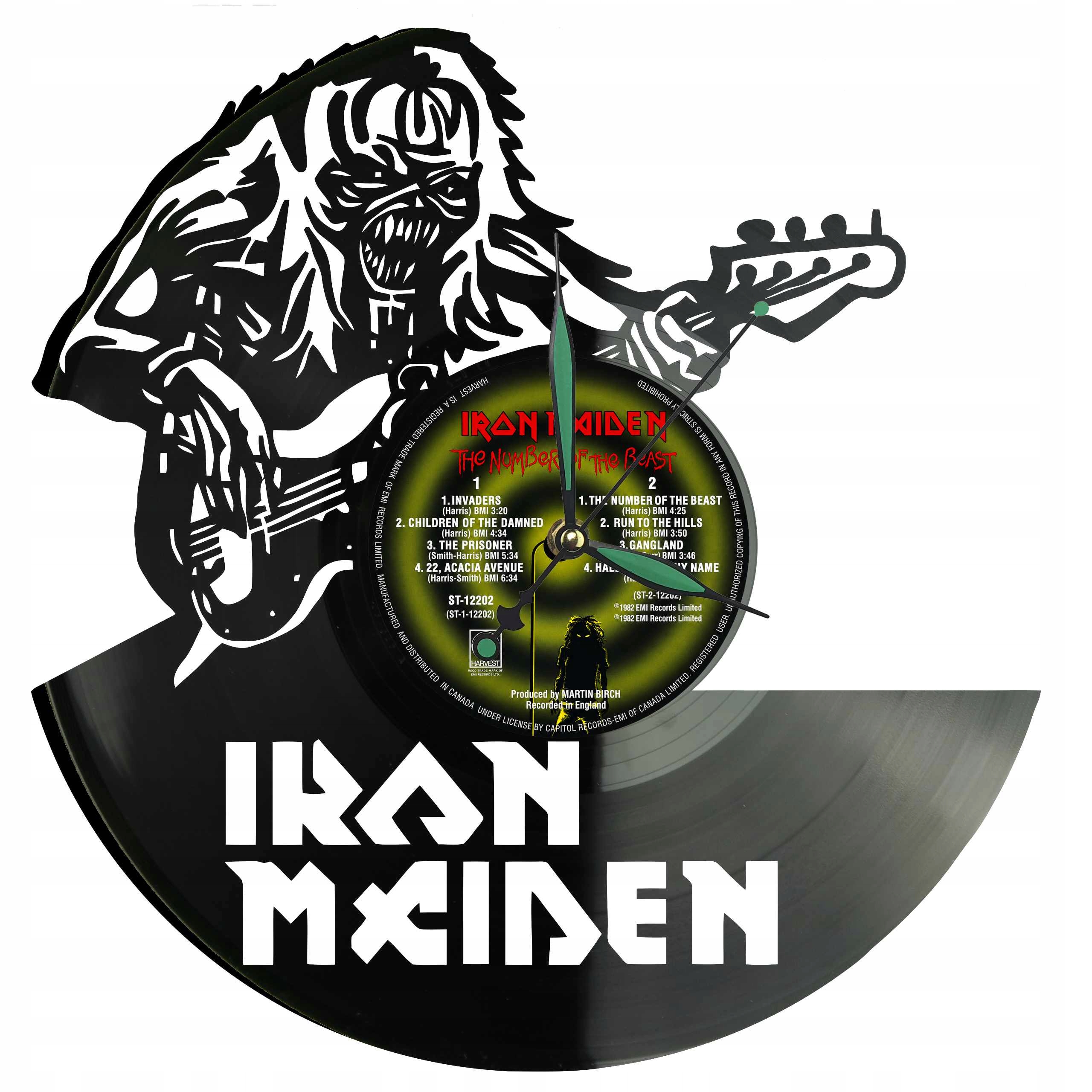 Iron Maiden Dekorativní Nástěnné Hodiny Moderní Vinylová Deska Dárek