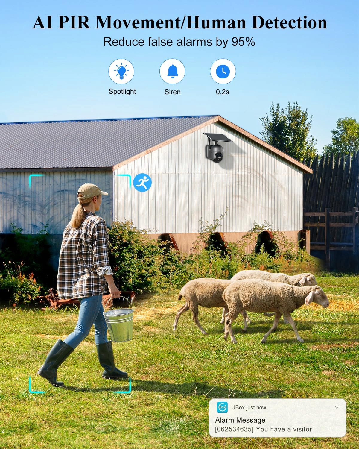 XEGA Kamera Zewnętrzna 4G LTE 12X Zoom Hybrydowy 2K PTZ Dual-Lens Solarna — miniatura 5