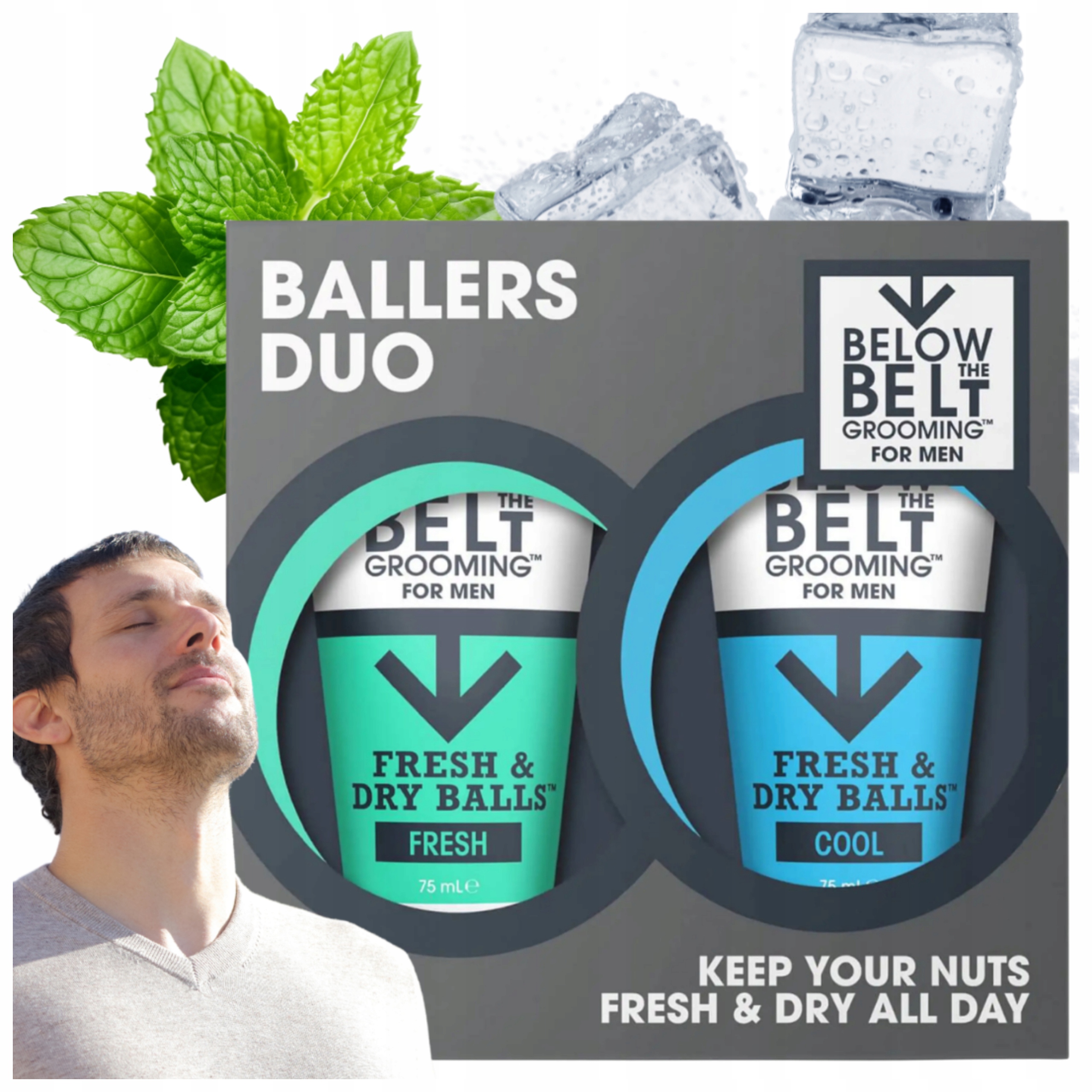 Zestaw Do Higieny Intymnej Dla Mężczyzn Below the Belt Ballers Duo Gift Set