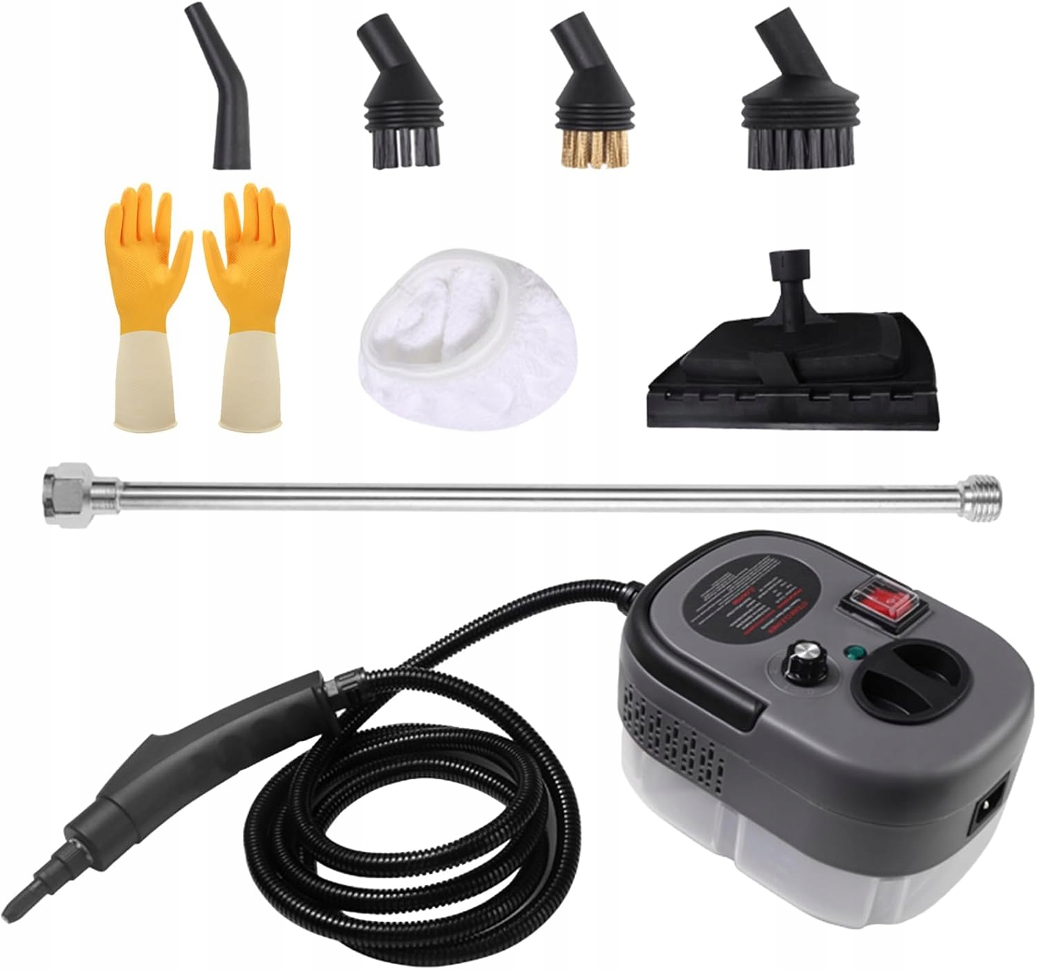 Myjka parowa 2500 W, 1200 ml, wysokociśnieniowa myjka parowa