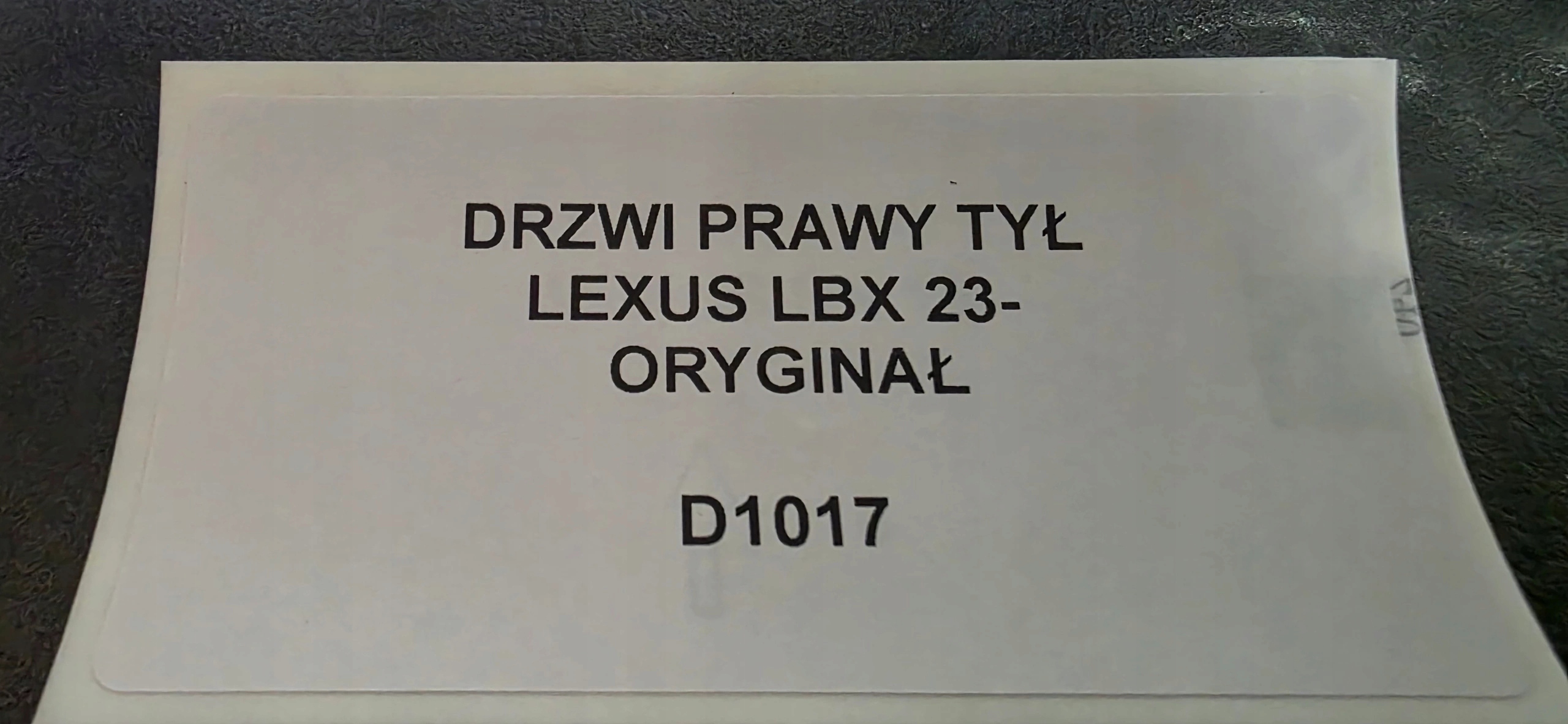 Tür rechts heck LEXUS LBX 23- Original