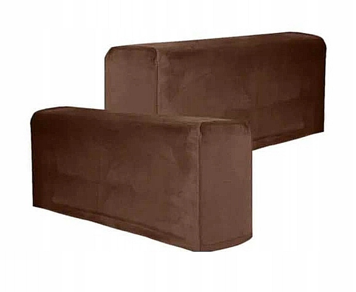 Velurový potah na loketní opěrku pohovky, měkký chránič 15x90x35 cm