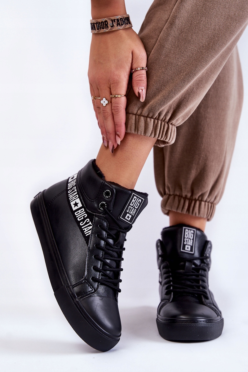 SKÓRZANE TRAMPKI BIG STAR EE274355 CZARNE 37 Płeć kobieta