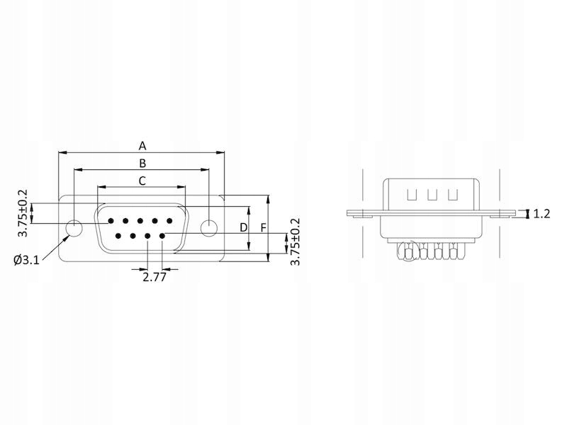 ZŁĄCZE MĘSKIE WTYK CANNON D-SUB 25 PIN JAKOŚĆ Kod producenta ST25LK