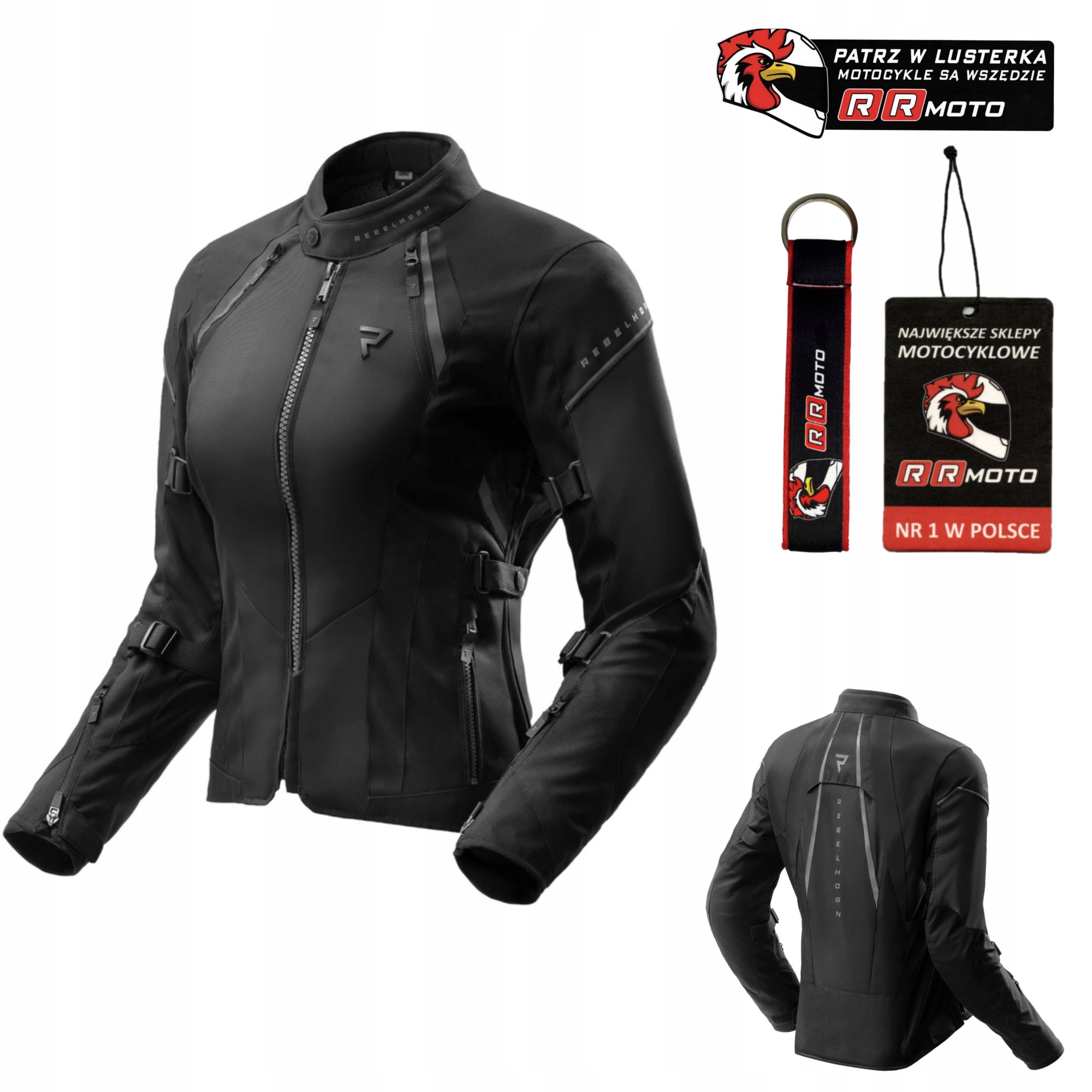 Dámska motocyklová bunda Rebelhorn Swift Lady Black čierna Darčeky
