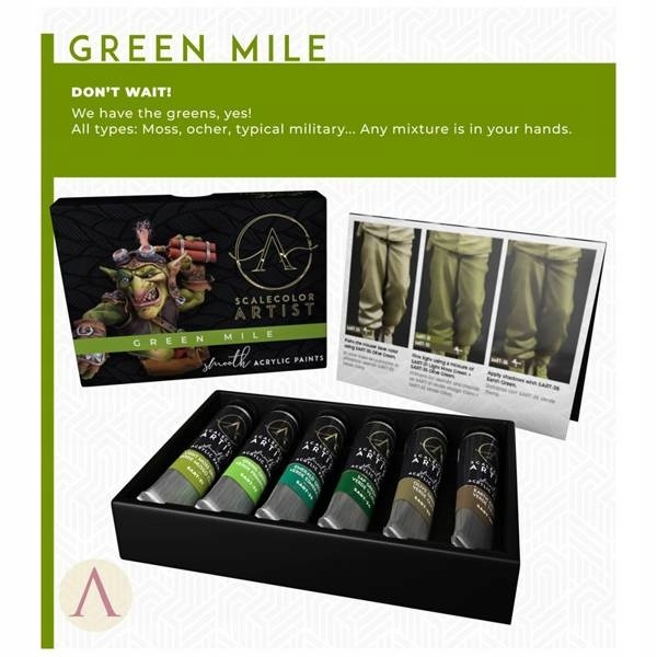Scale 75: Green Mile Paint Set zestaw 6 farb akrylowych