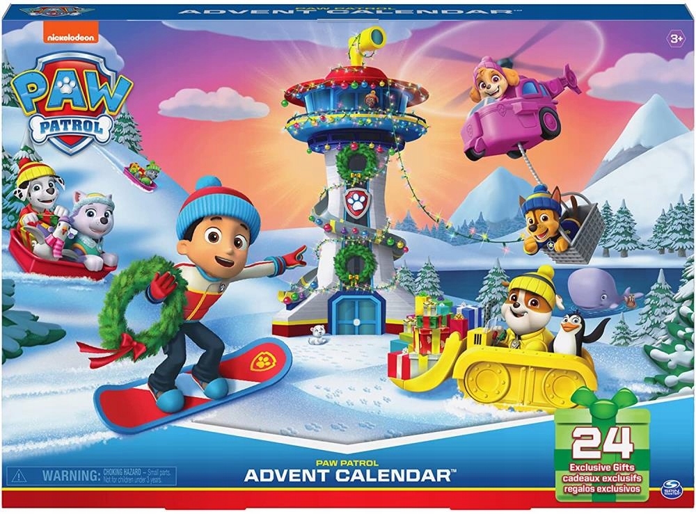 Адвент-календарь Paw Patrol Spin Master, фигурки щенков и зимние аксессуары, от 3 лет — фото 2