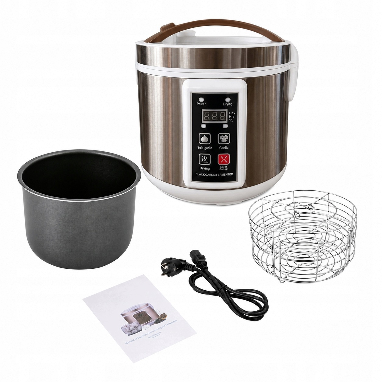 6 L 90 W Čierny Garlic Fermenter, Automatická Inteligentná Fermentácia