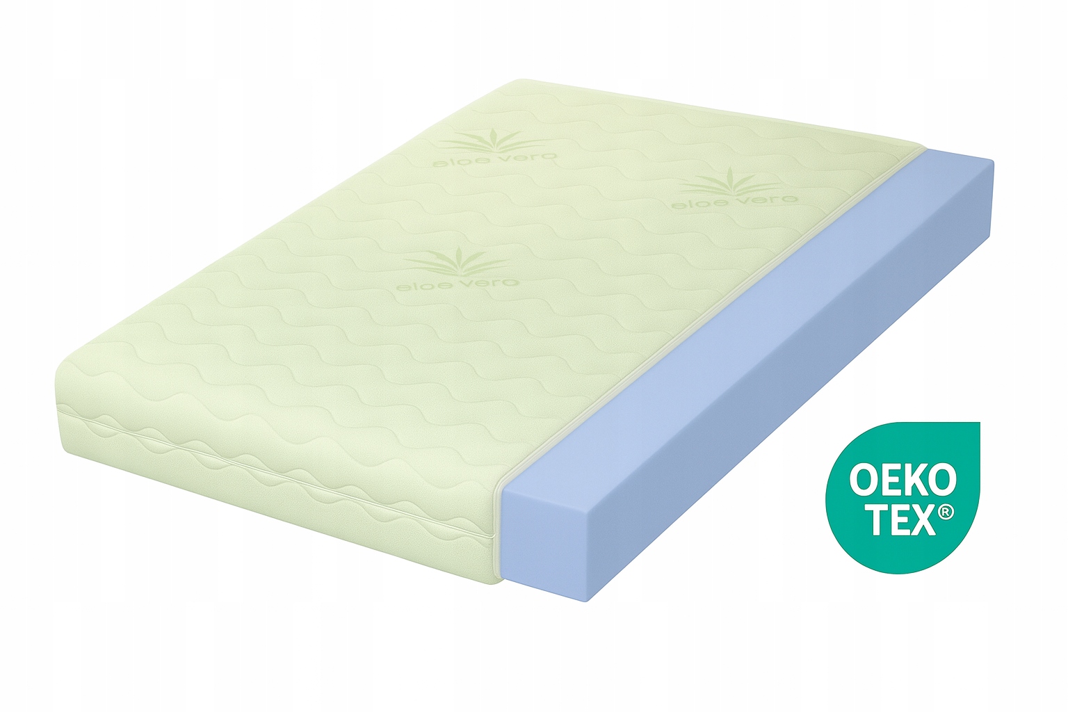 Materac piankowy Twardy 80x185 Zielony H4 Trwała pianka T35 Antyalergiczny