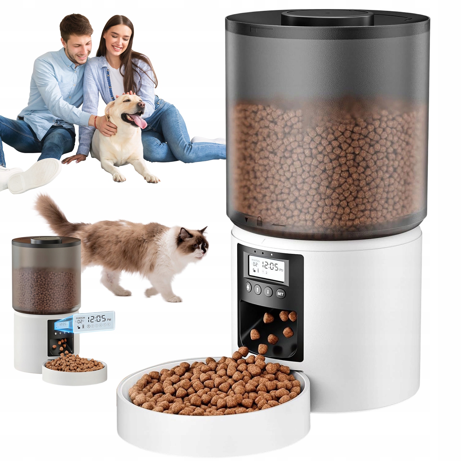 Levně Automatické Krmítko 4L S Funkcí Nahrávání A Kontrolou Porcí