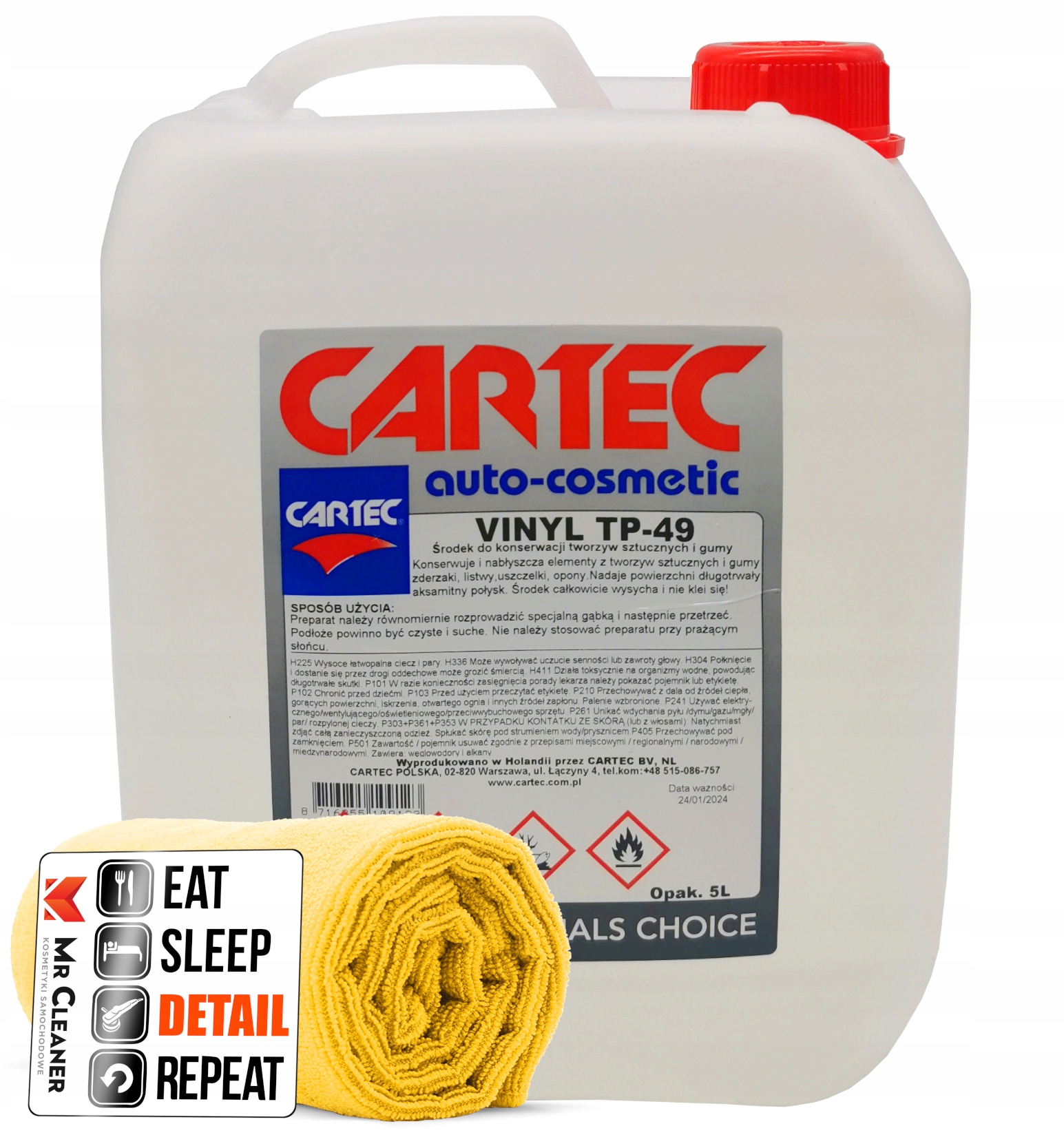 Cartec Vinyl TP-49 - Do plastików zew. i opon 5L