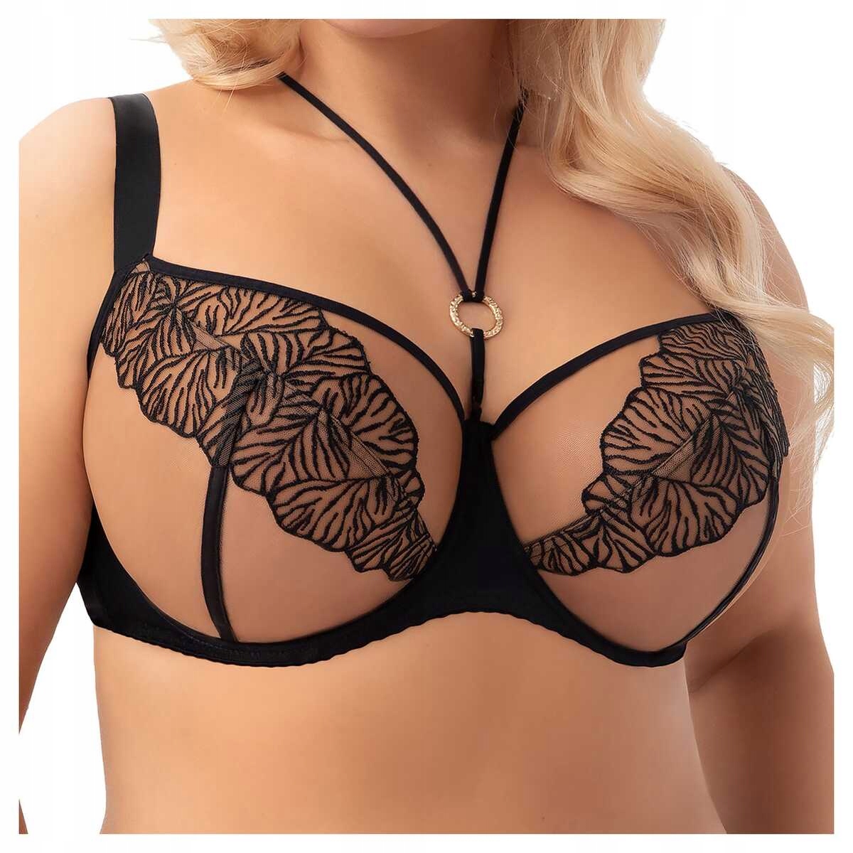 Gorsenia Měkká podprsenka s ozdobnými proužky soft Vida 964 černá 75D