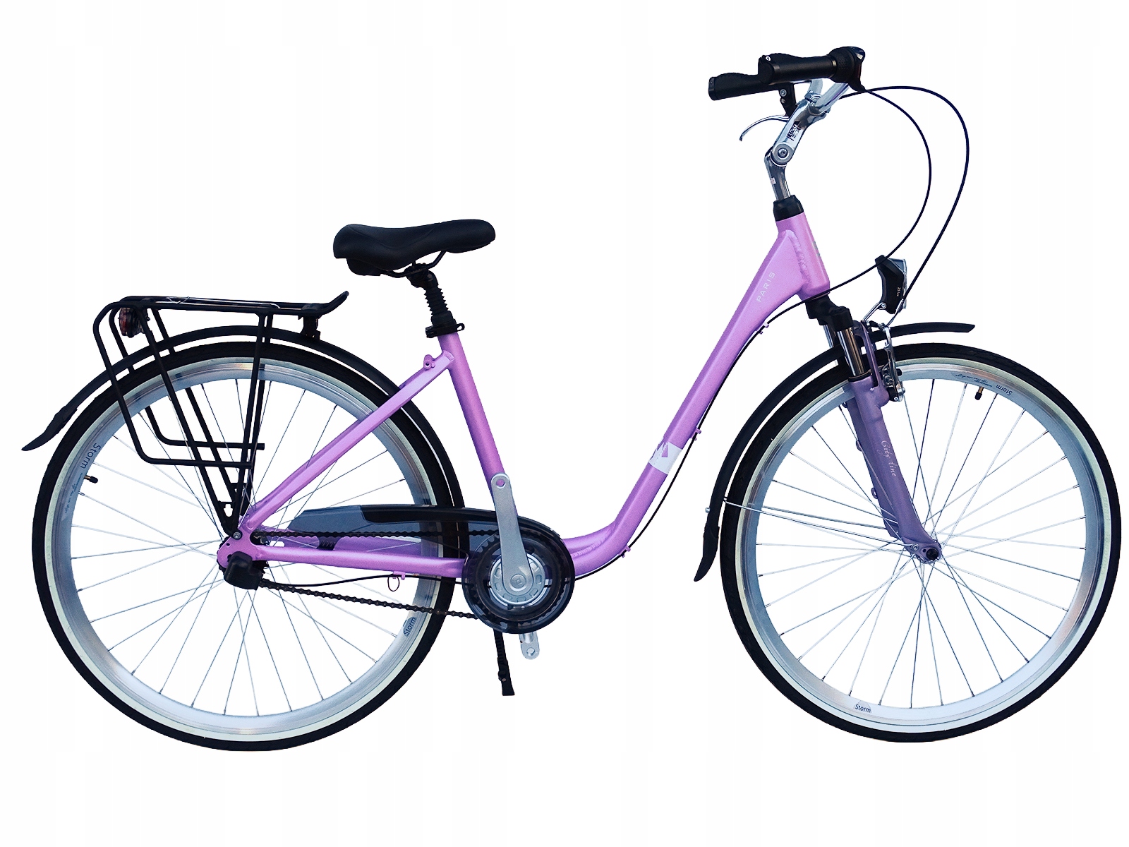 Rower Storm Paris Aluminiowy 28/3 Nexus 17' Amortyzowany różowy mat1