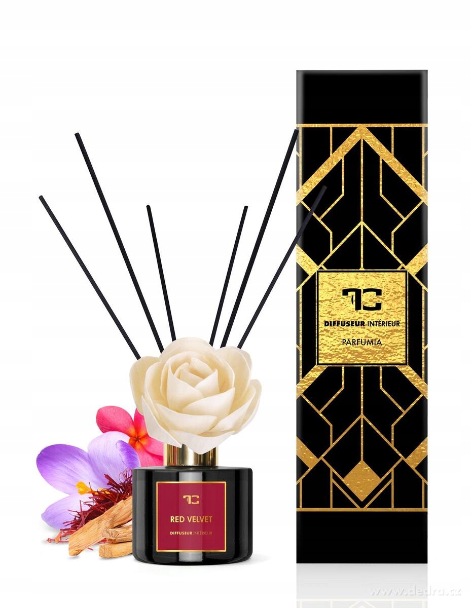 Dedra 200 ml difuzér Flow tyčinky, Red Velvet, Parfumia