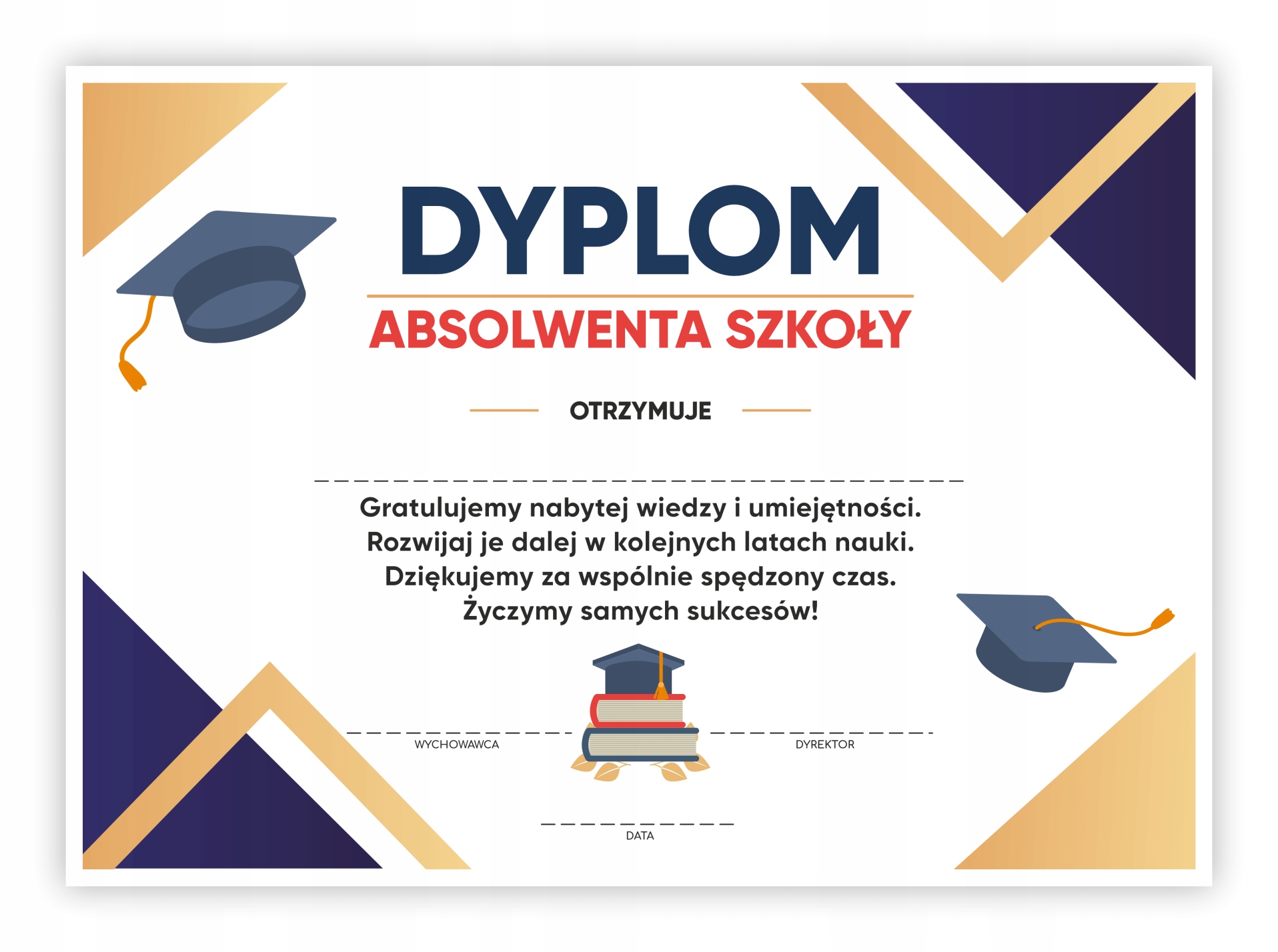

Dyplom Absolwenta Szkoły Birety (certyfikat)
