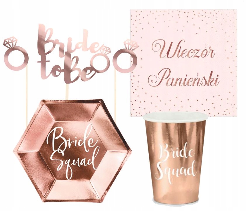 

Talerzyki wieczór Panieński Bride Topper