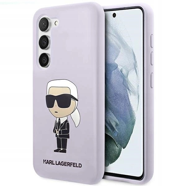Etui Karl Lagerfeld Silicone Ikonik na Samsung Galaxy S23+ purpurowe