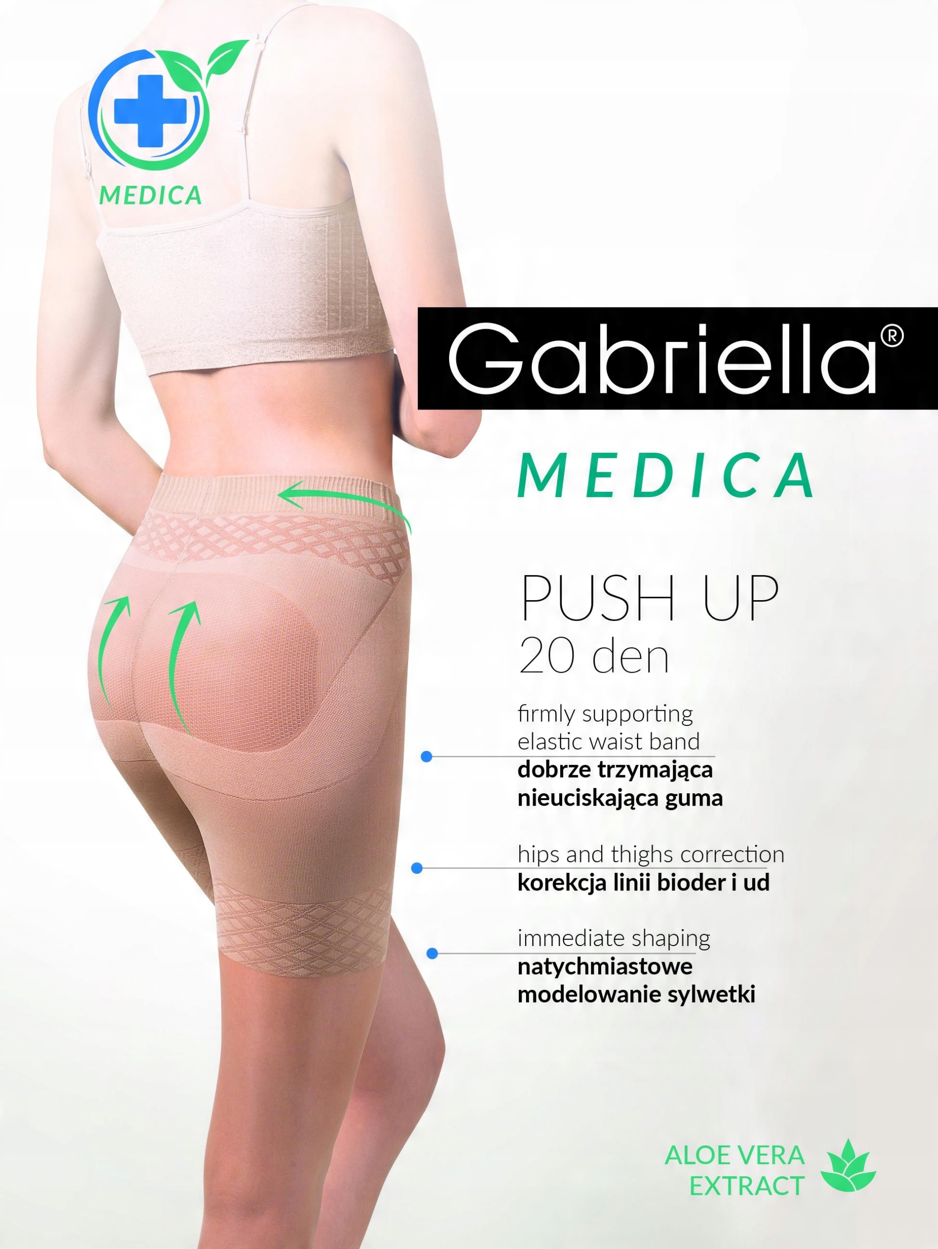 

Gabriella Medica Push Up 20 Rajstopy 4-L / Sable