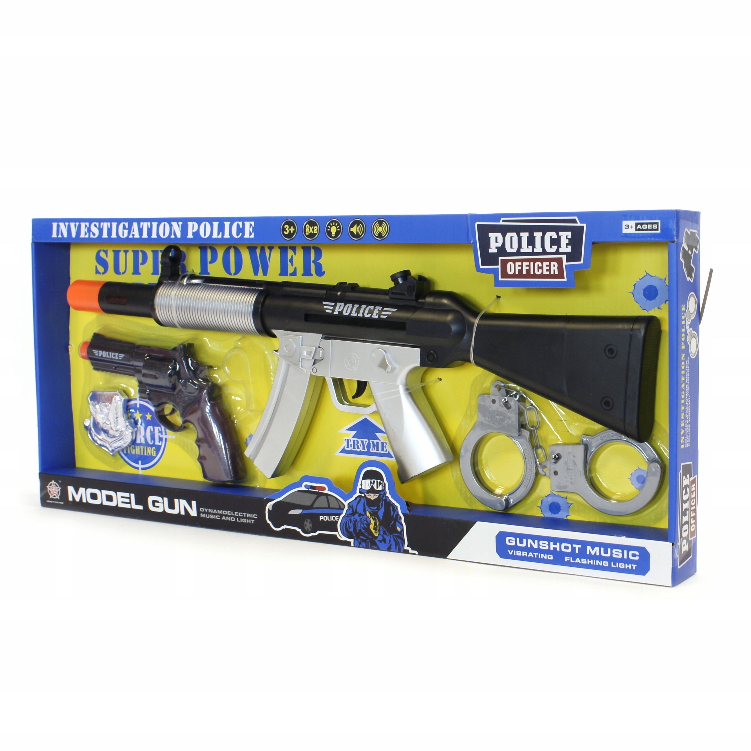 

Zestaw Policjanta Pistolet Karabin Kajdanki