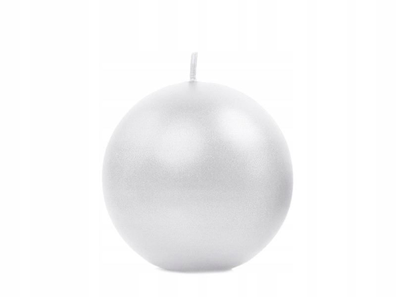 

Świeca Świece Kule 8 cm Biała Perlowa