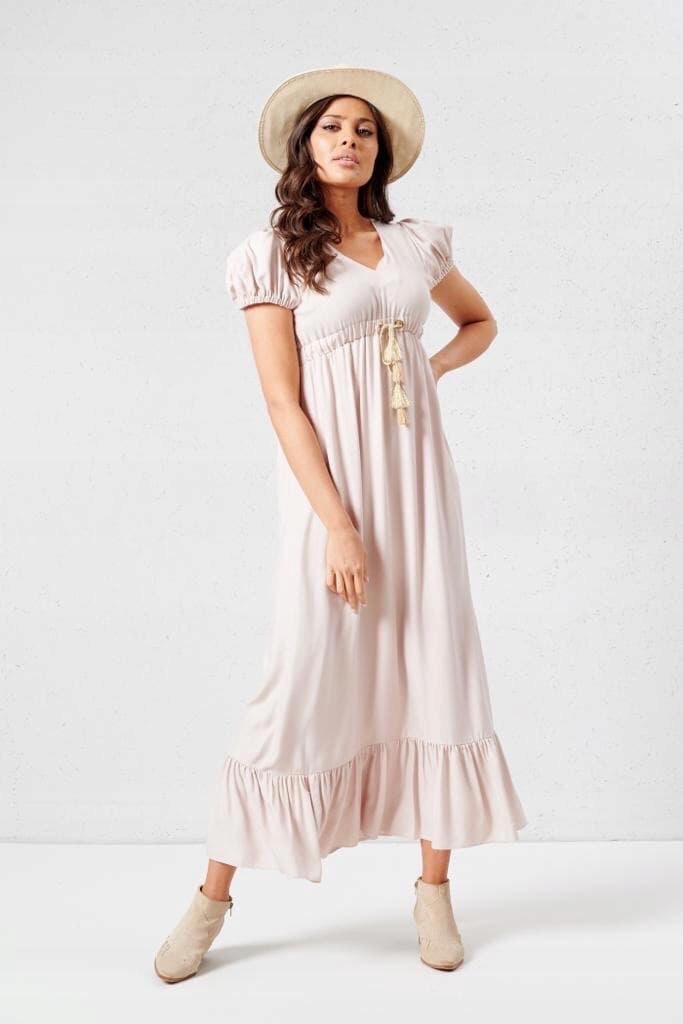 Šaty Lalous Barva Světle béžová vel S