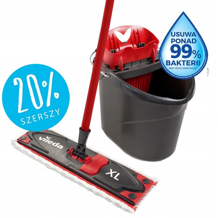 Levně Mop plochý Vileda UltraMax XL Microfibre & Cotton kbelík set