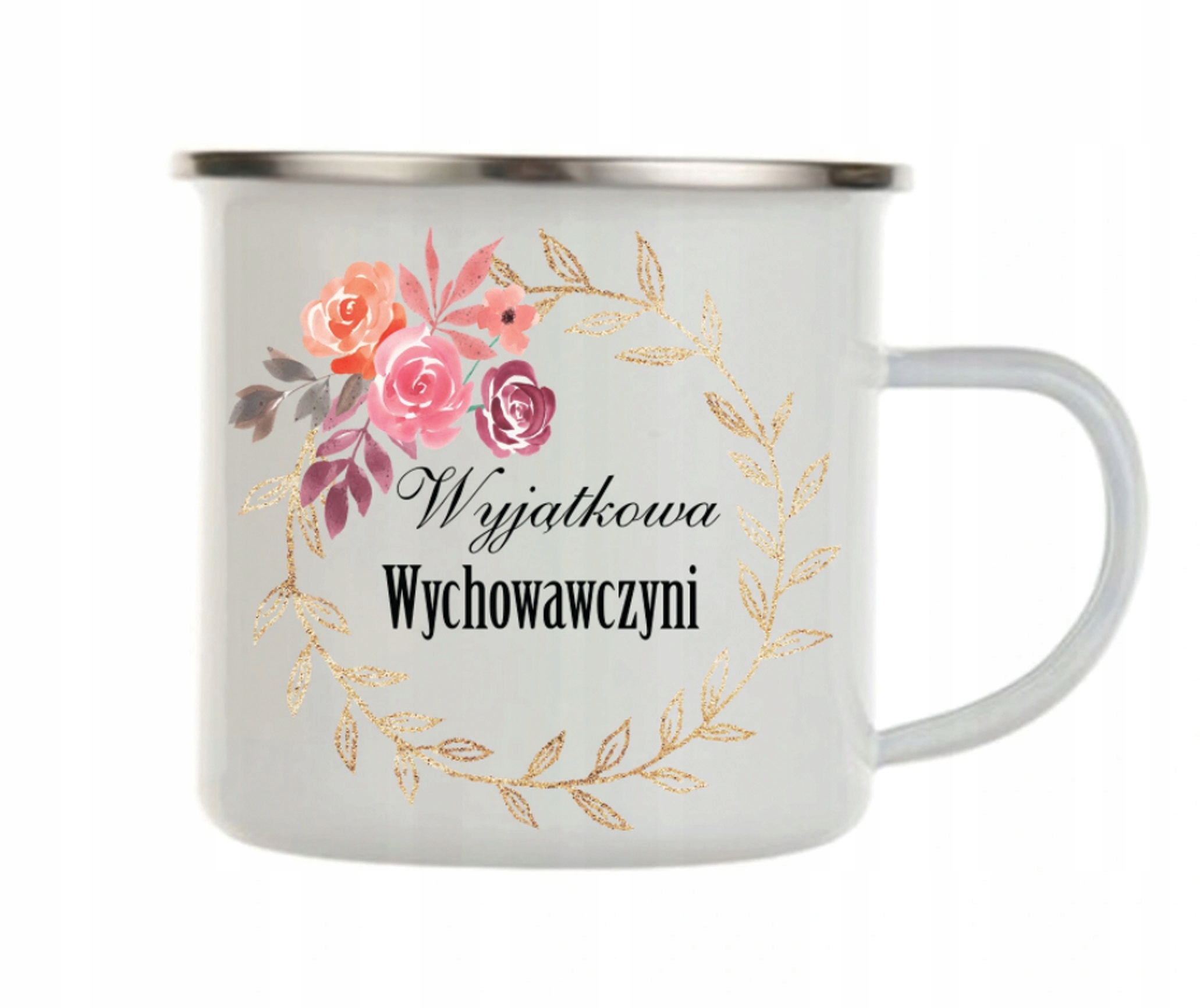 

Kubek biały Emaliowany Dzień Nauczyciela śmieszne