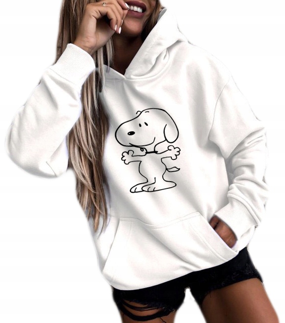 

Bluza Damska Kangurek Z Nadrukiem Beagle L