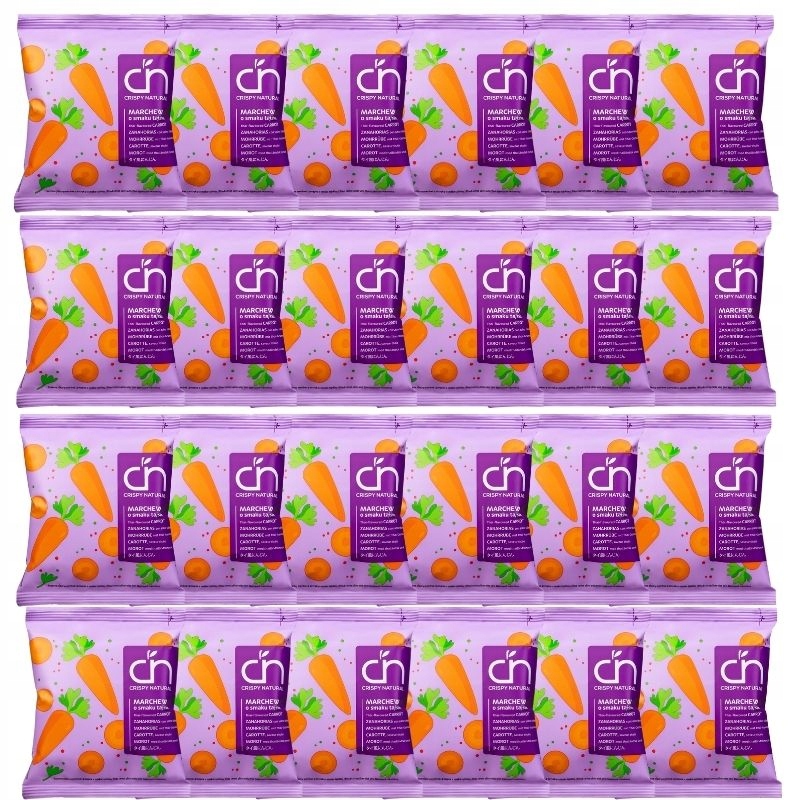 Crispy Natural Marchew suszona o smaku tajskim 24x 18g