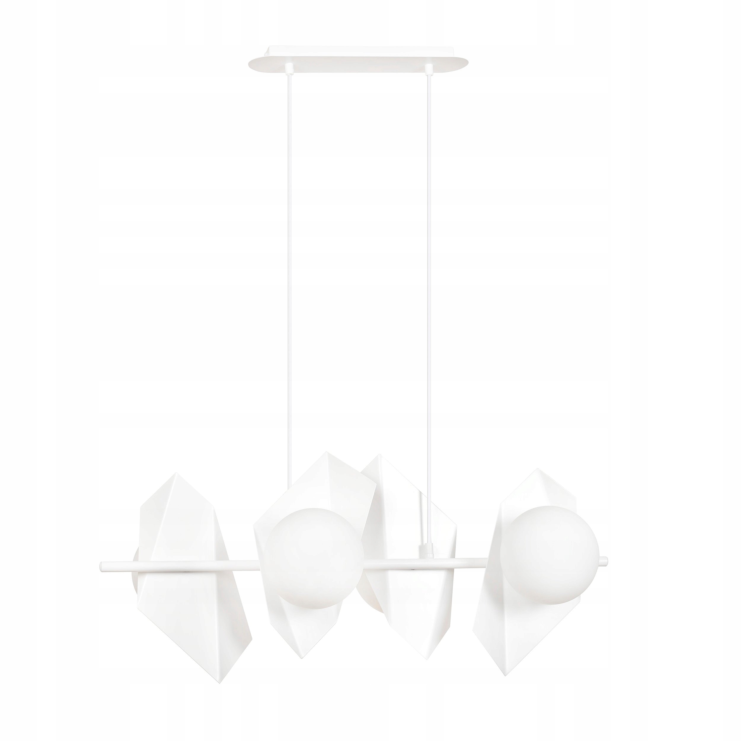 Závěsné stropní svítidlo Drifton 4 bílé opálové kulaté skleněné koule nad stůl