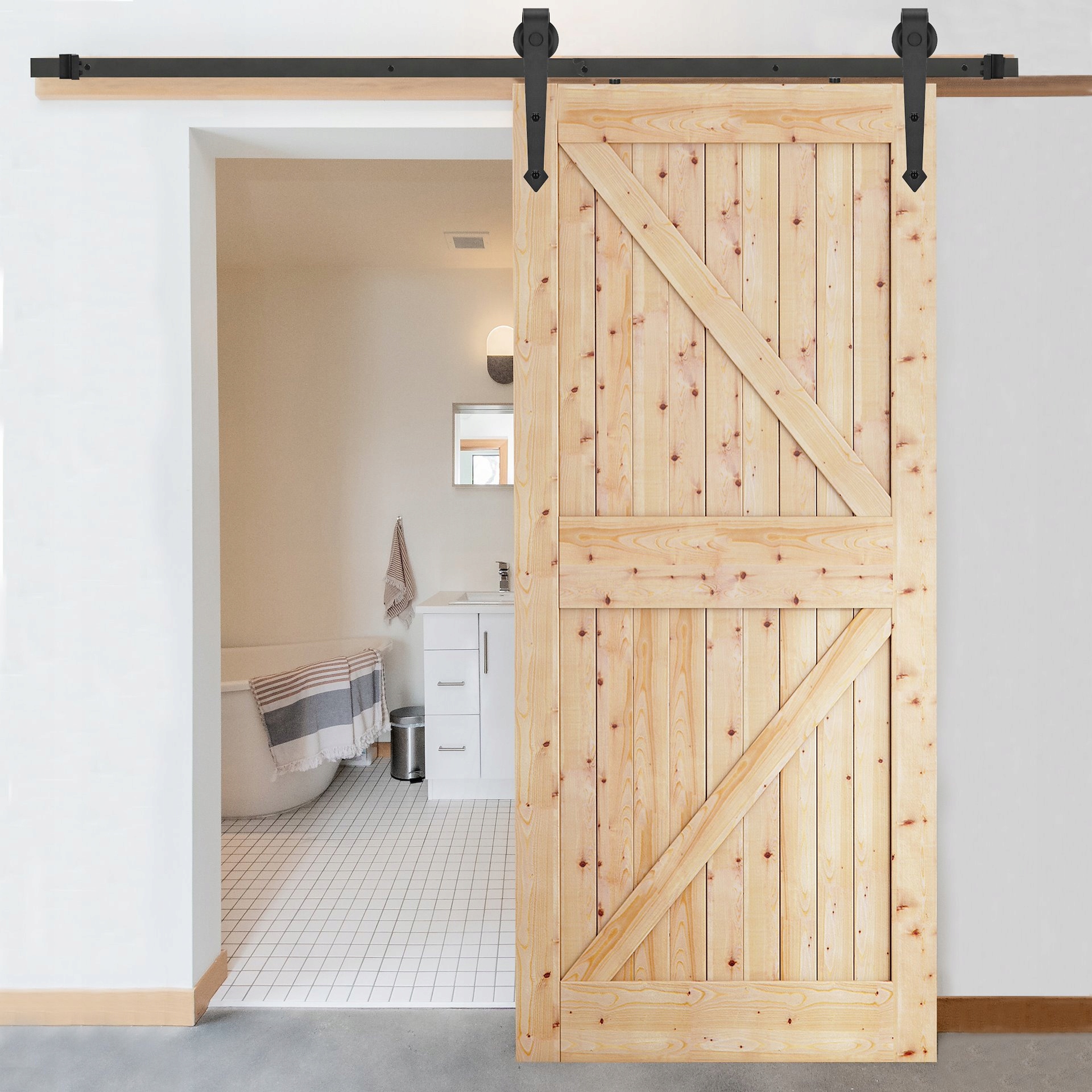 SYSTEM DO DRZWI PRZESUWNYCH LOFT BARN DOOR RETRO ZESTAW 200cm PRZESUWNE Marka Springos