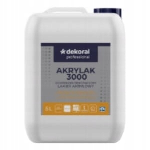 Lakier lamperyjny akrylak 3000 półmat 5l dekoral Professional