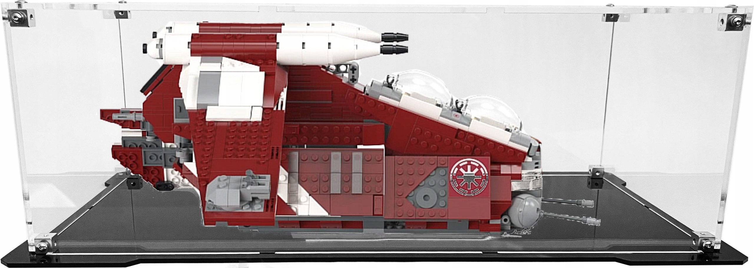 Vitrína s černým podstavcem pro stavebnici Lego 75354 Kanonýr gardy