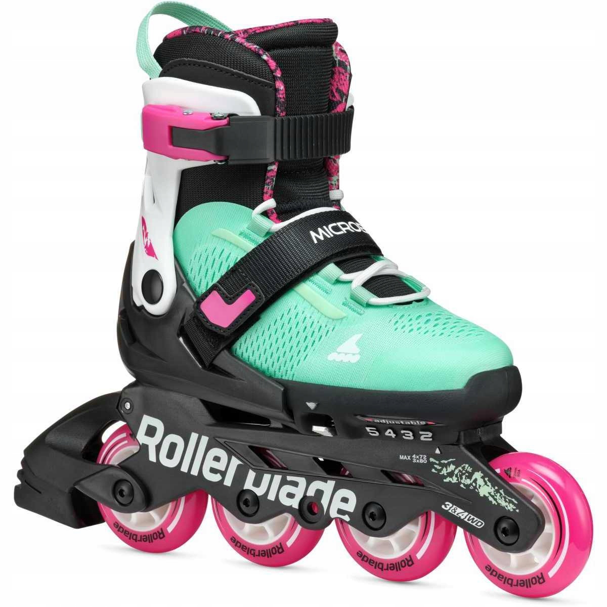 Rolki Rollerblade Microblade Xt Black Sea Green Junior 33-36,5