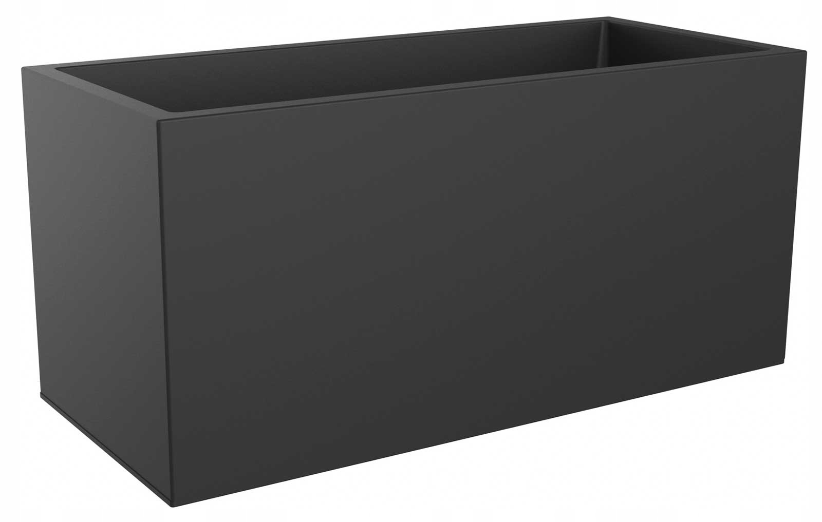 

czarne prostokątne donice Vivo 88x39/41 kółka Elho