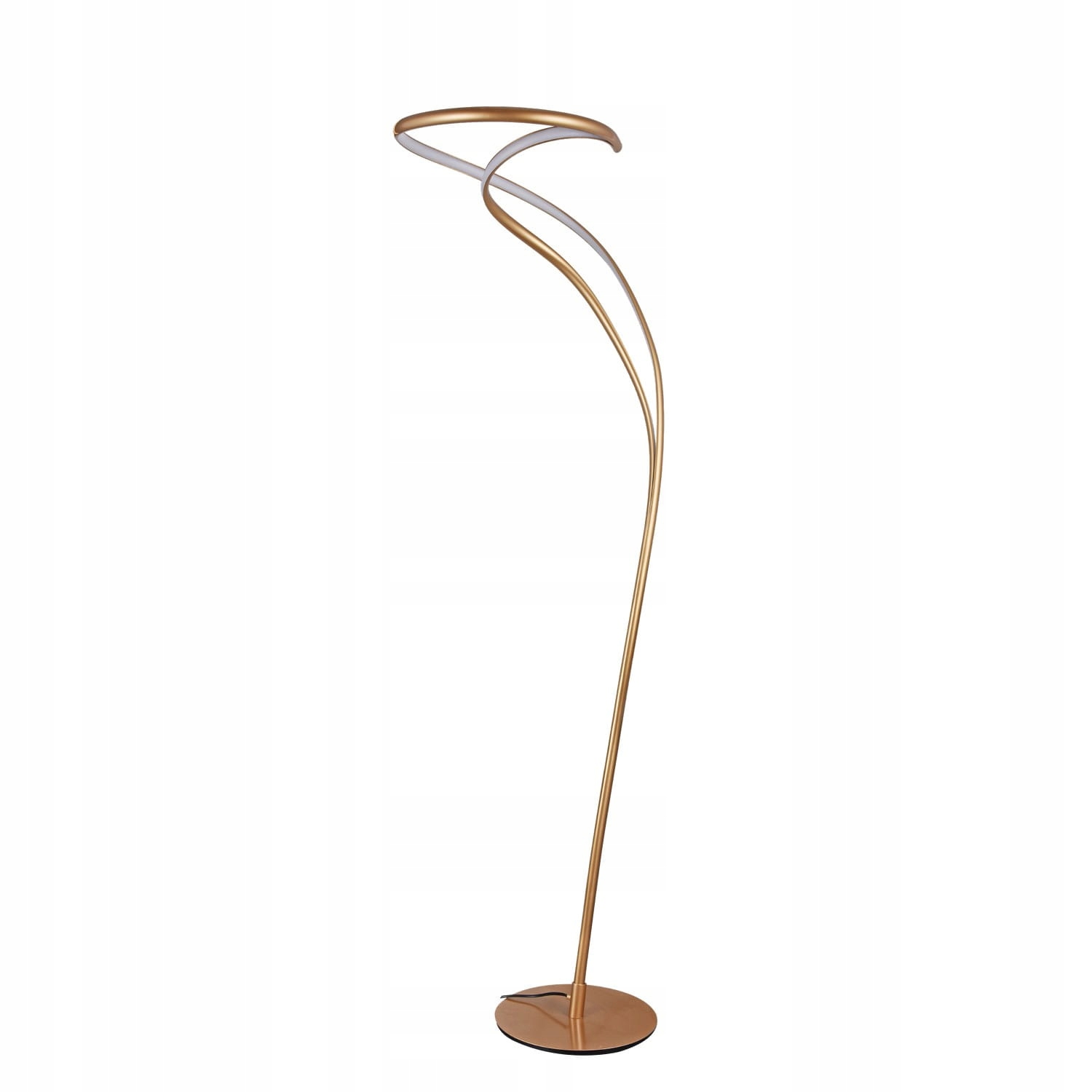 AZzardo Lampa podłogowa złota, świecąca wstążka Led 30W 160cm