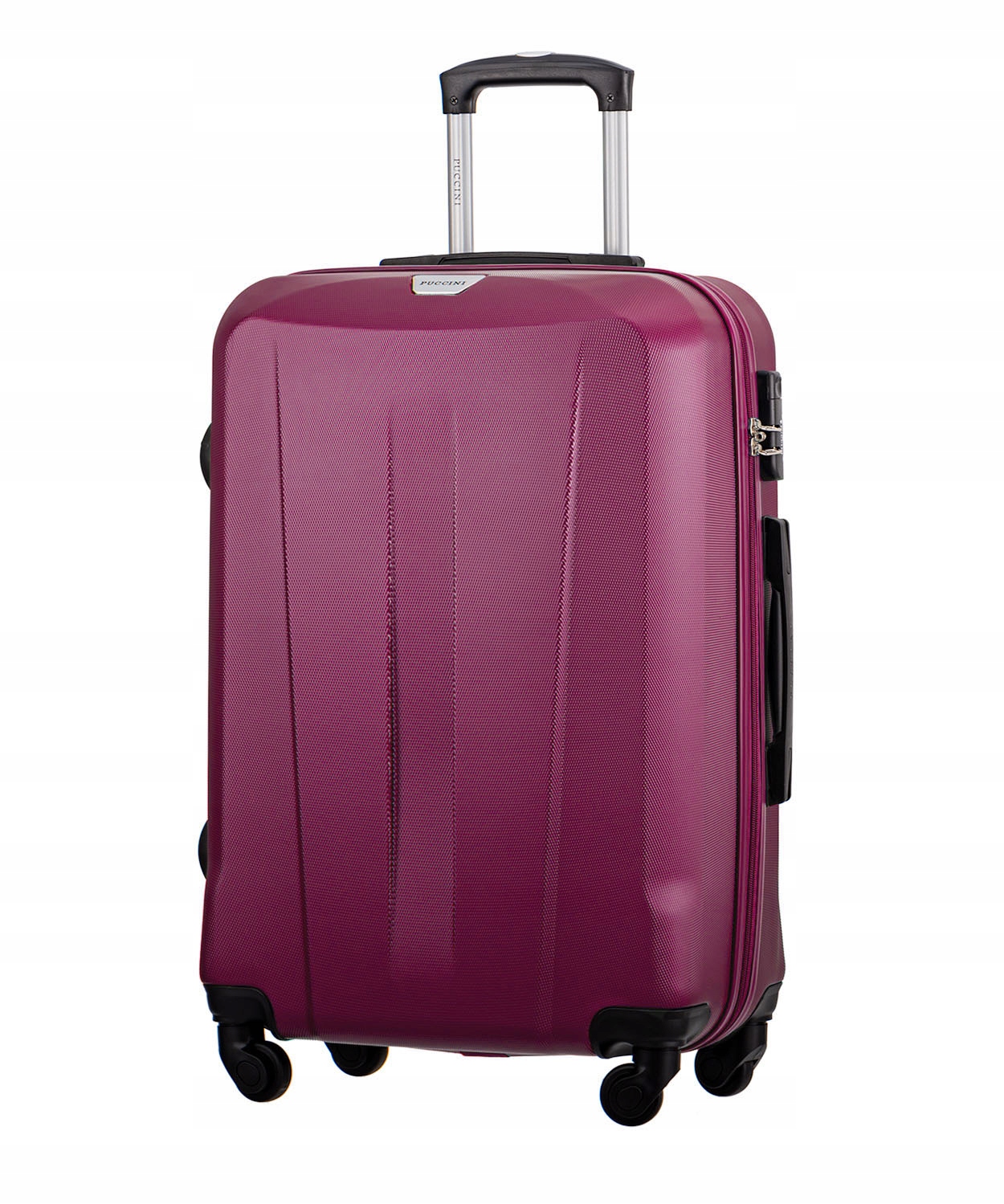 Walizka Średnia Podróżna Na Kółkach Twarda Abs Puccini Bordo ABS03B3B Paris