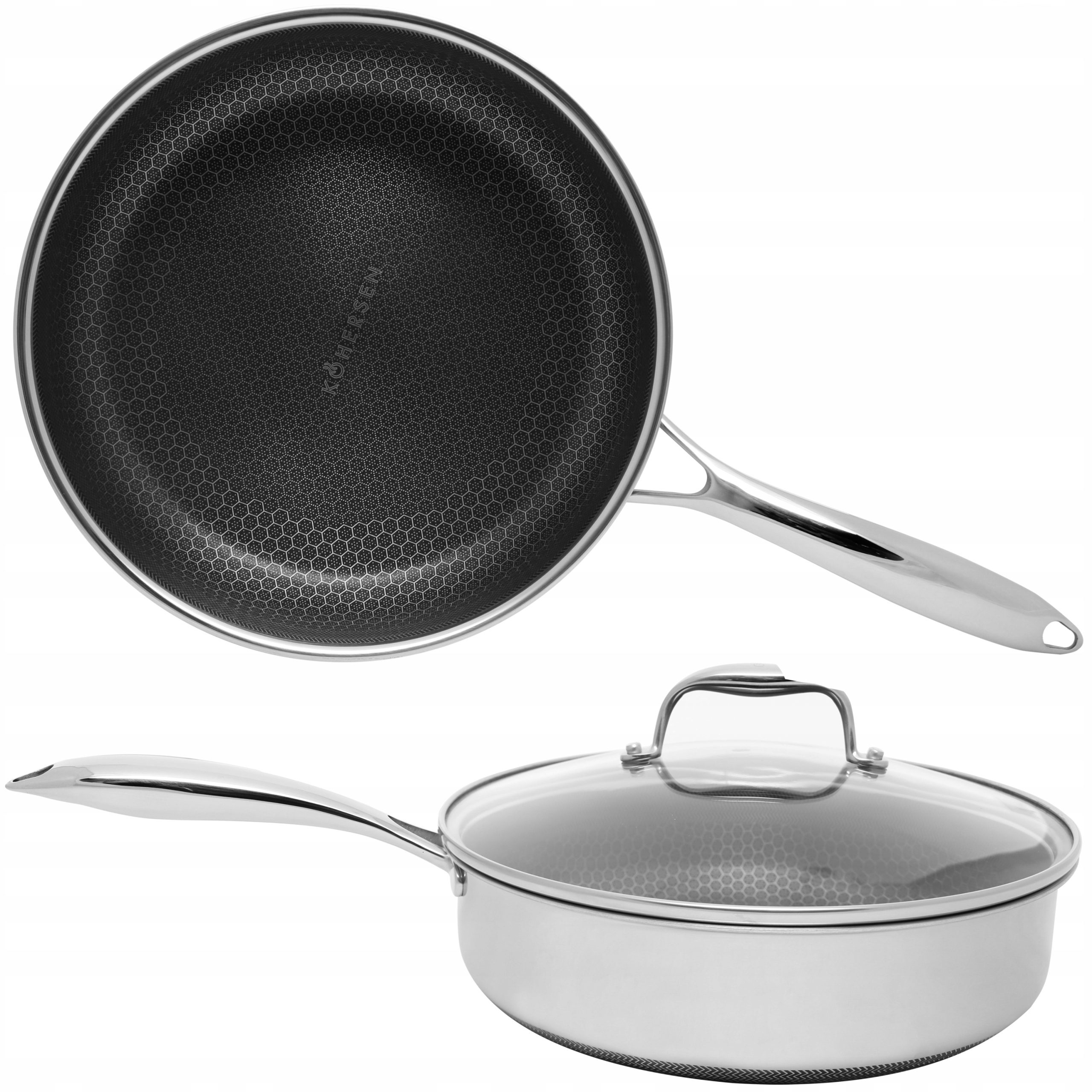 Patelnia głęboka z pokrywką Indukcja Nieprzywierająca Diamond Kohersen 26cm