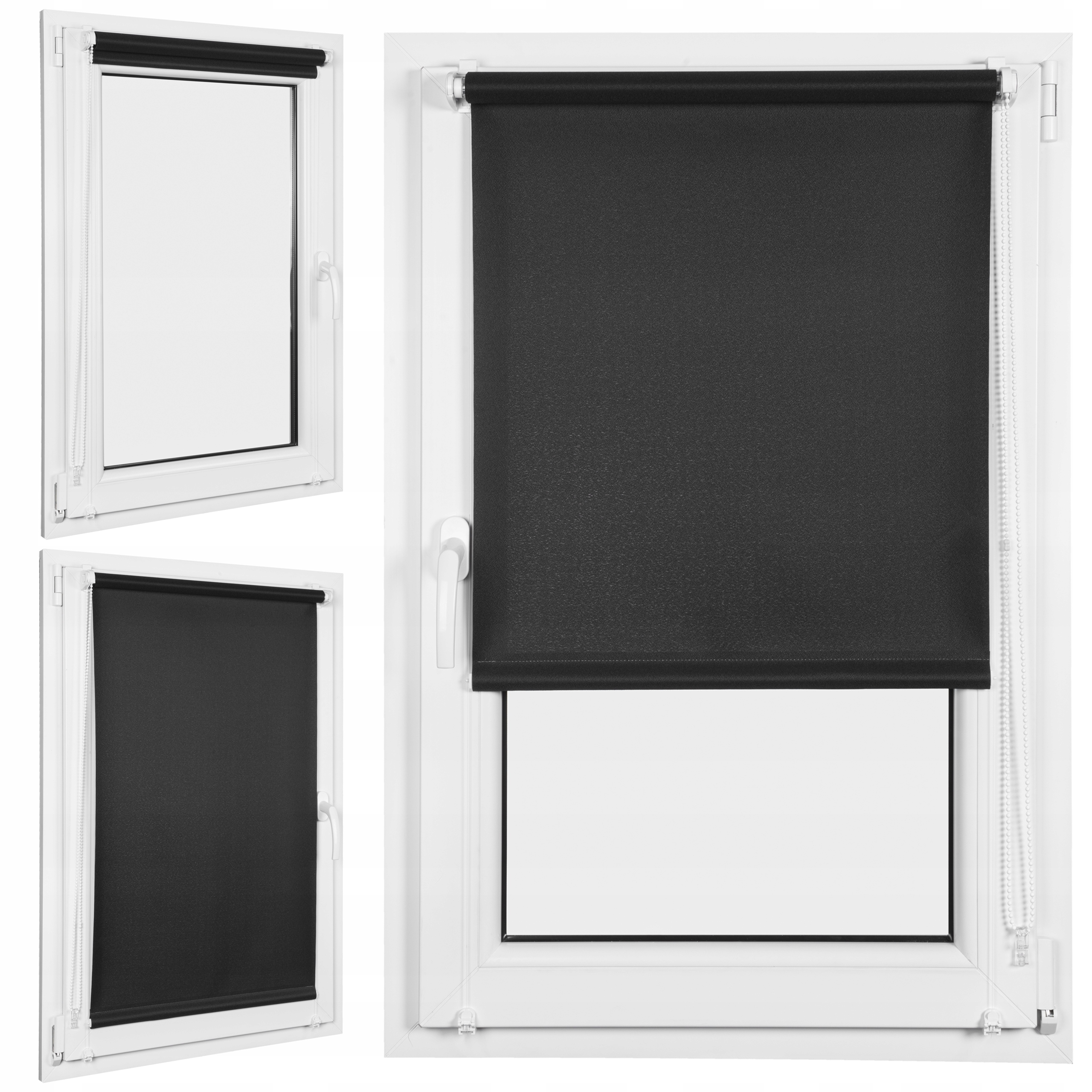 ROLETA ZACIEMNIAJĄCA 90X150 CM LECH WEWNĘTRZNA Z PROWADNICAMI NA WYMIAR