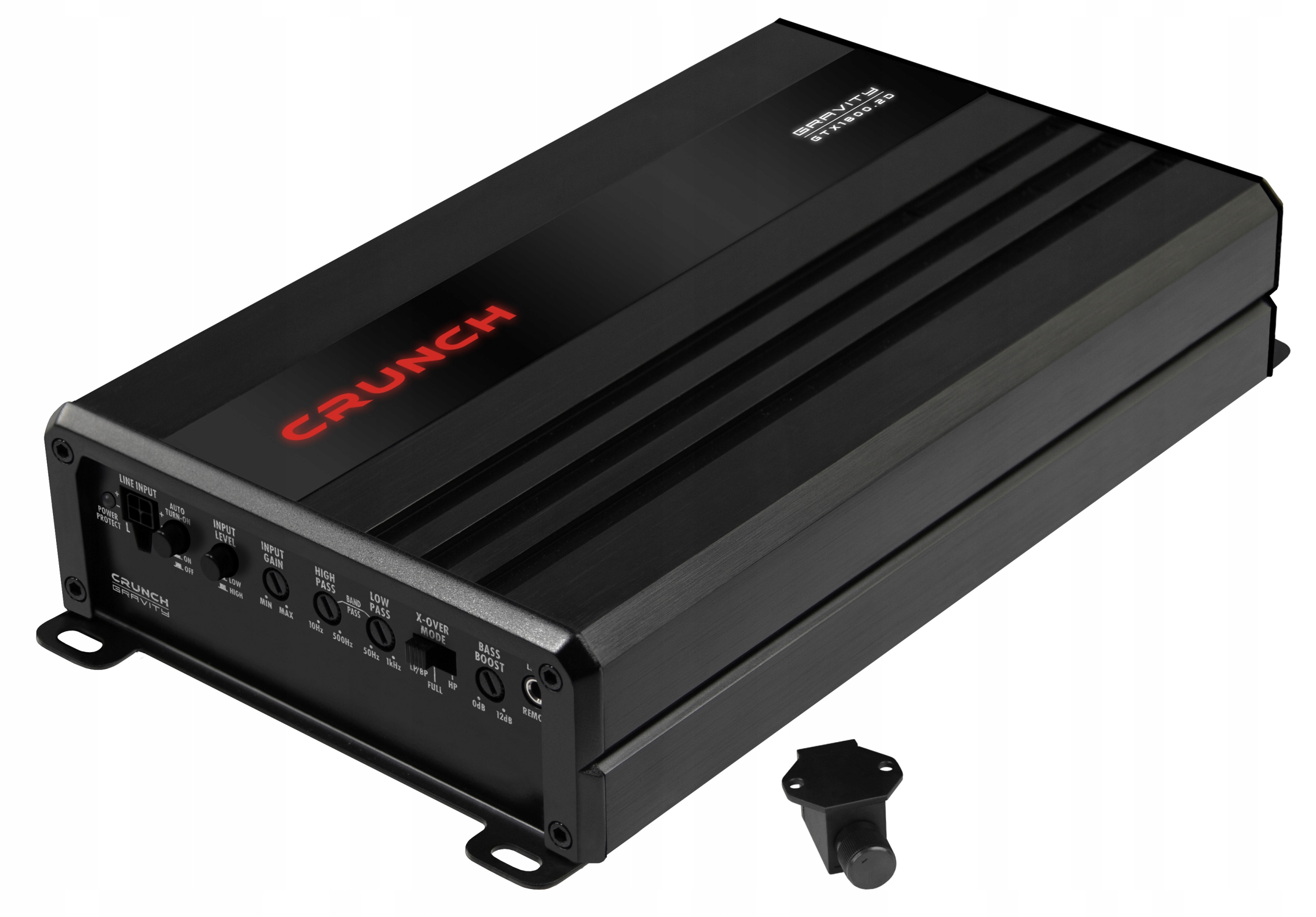 Dvojkanálový automobilový zosilňovač triedy D s diaľkovým ovládaním Crunch GTX1800.2D