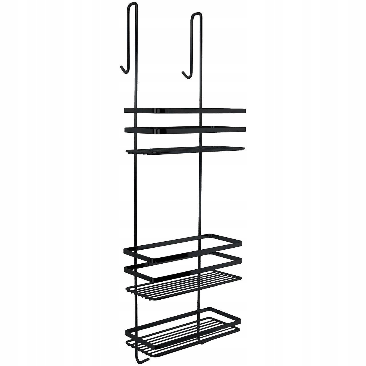 

Duschy Półka Na Kabine Łazienkowa Czarna 25X12X79