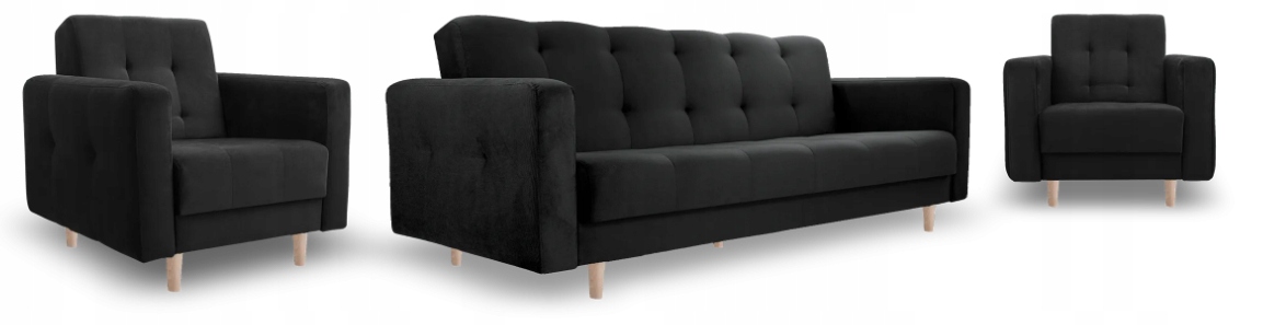 Sada Lizbona II Kronos 07 pohovka funkce spaní 2 křesla velur Výrobce