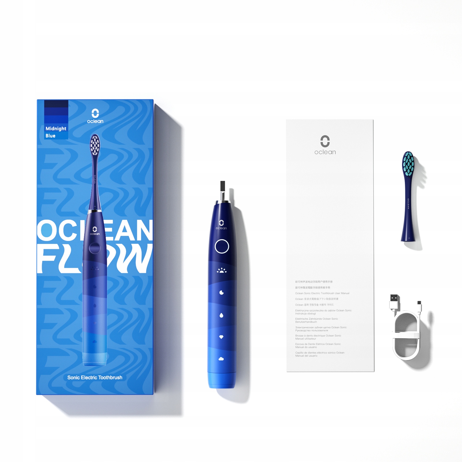 Oclean Flow elektryczna szczoteczka do zębów, soniczna FLOW BLUE — miniatura 10