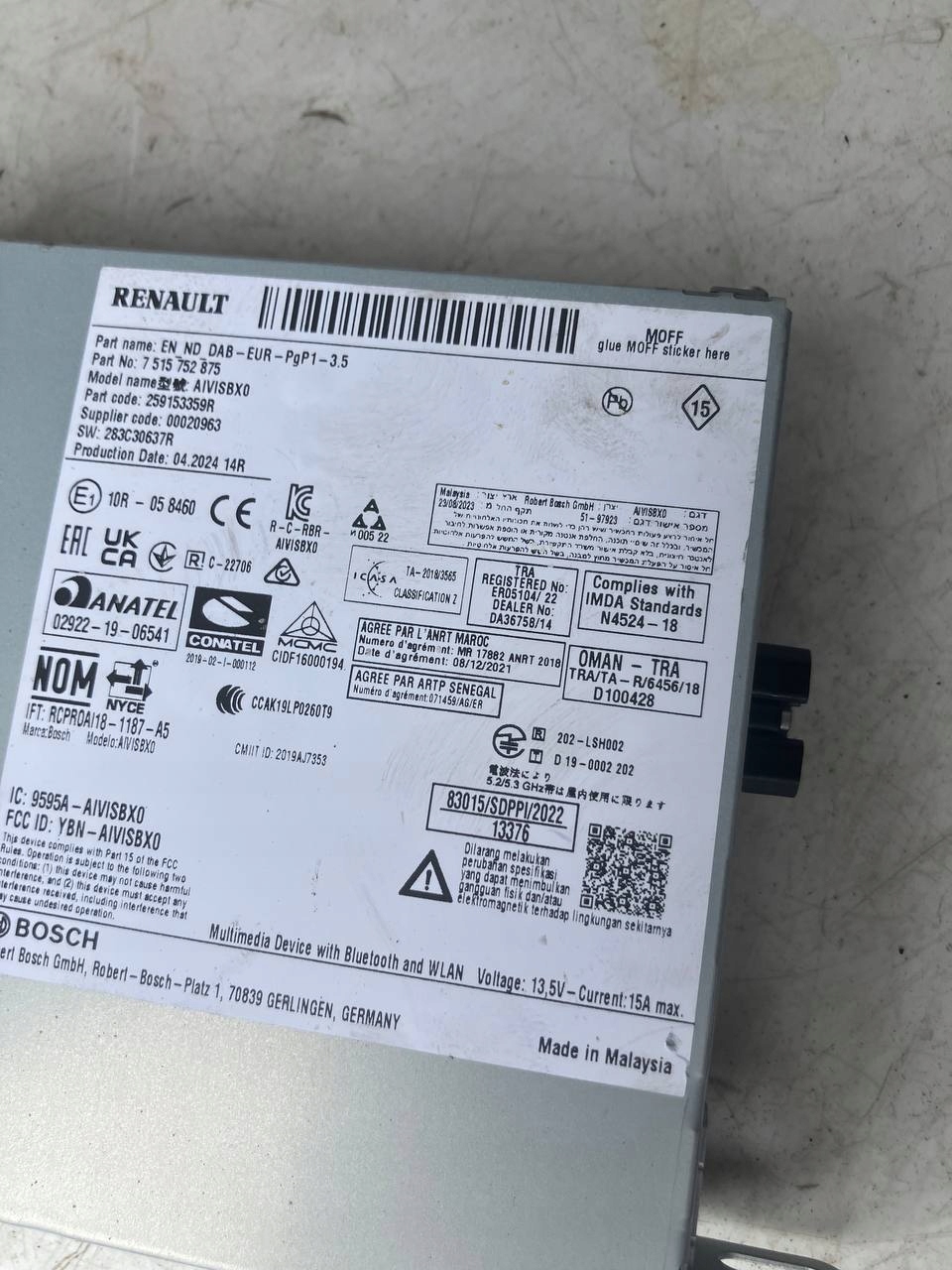 RADIO navigation module RENAULT ARKANA 259153359R