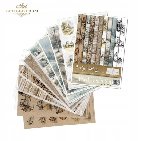 Kreativní sada Předvečer, 11 papírů A4 na decoupage, scrapbooking