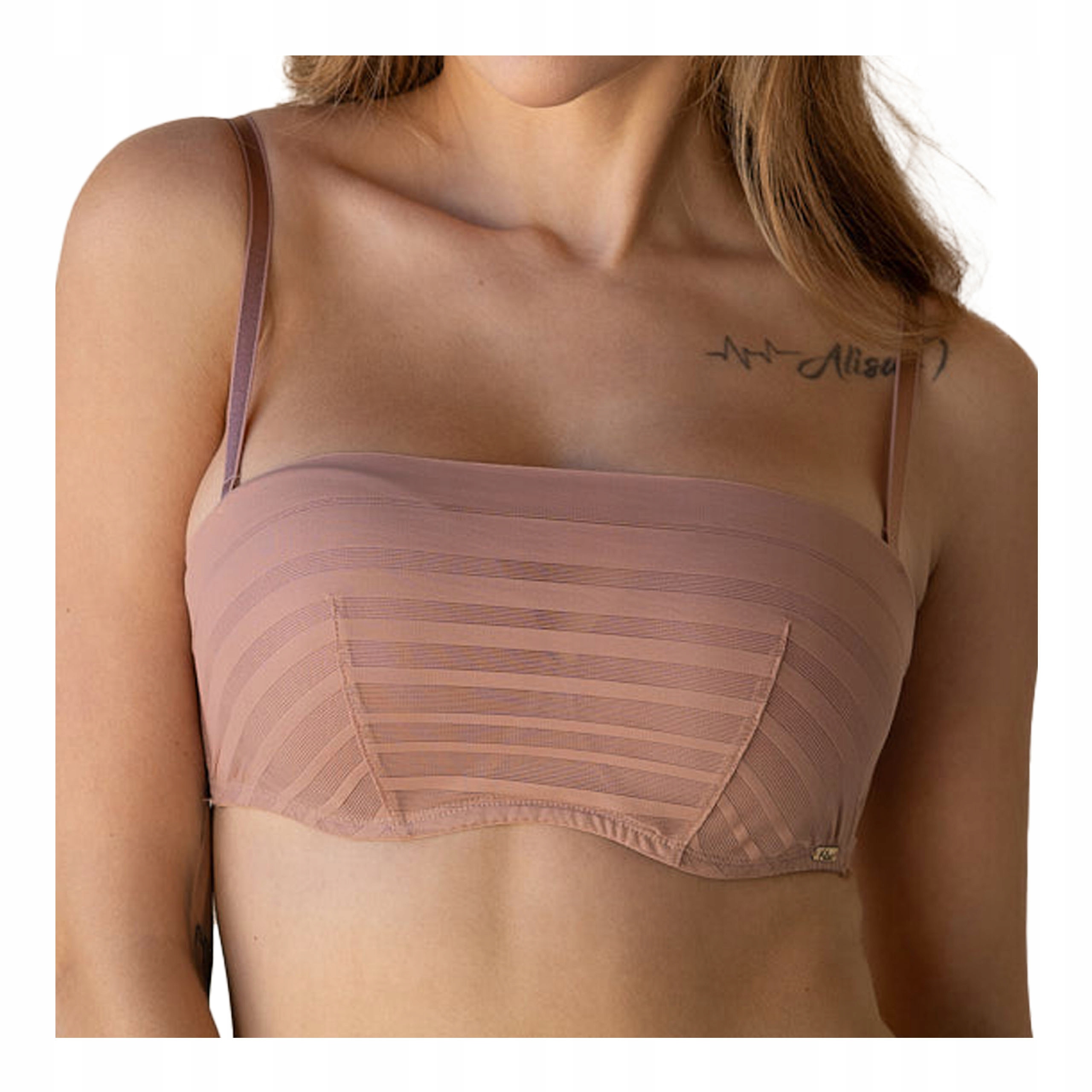 Push up podprsenka bez ramínek vyztužená 80C balkonetka podprsenka Kleo