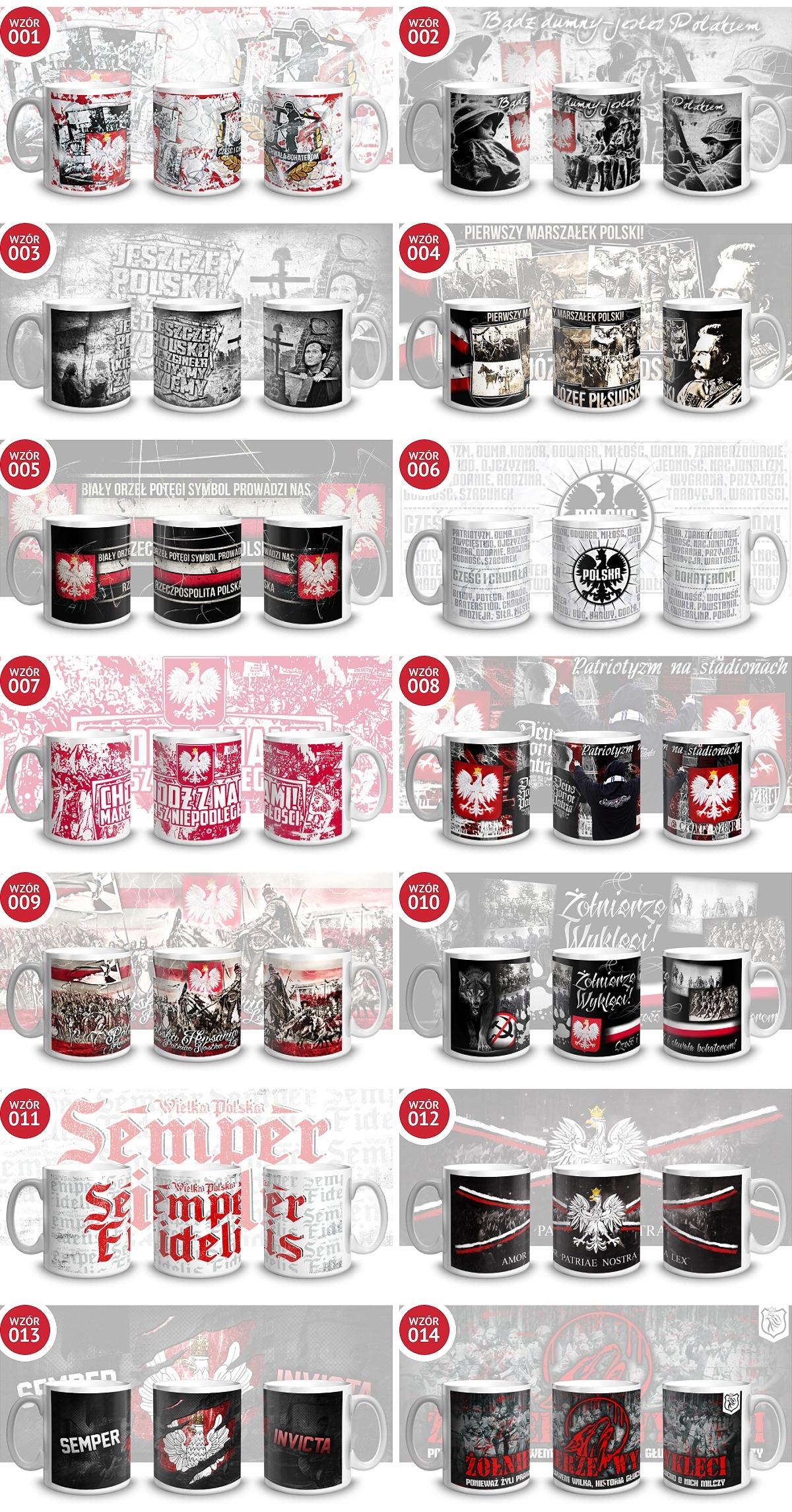 PATRIOTYCZNY PATRIOTIC KUBEK KUBKI + IMIĘ PREZENT Rodzaj kubek
