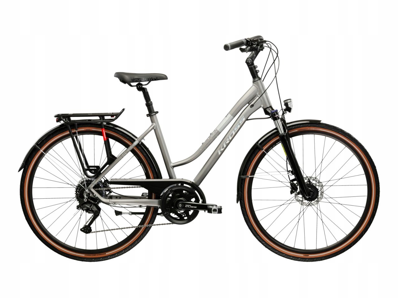 Rower Trekkingowy Kross 28" Trans 5.0 Ult.ra M/17" Srebrny/holo/matowy