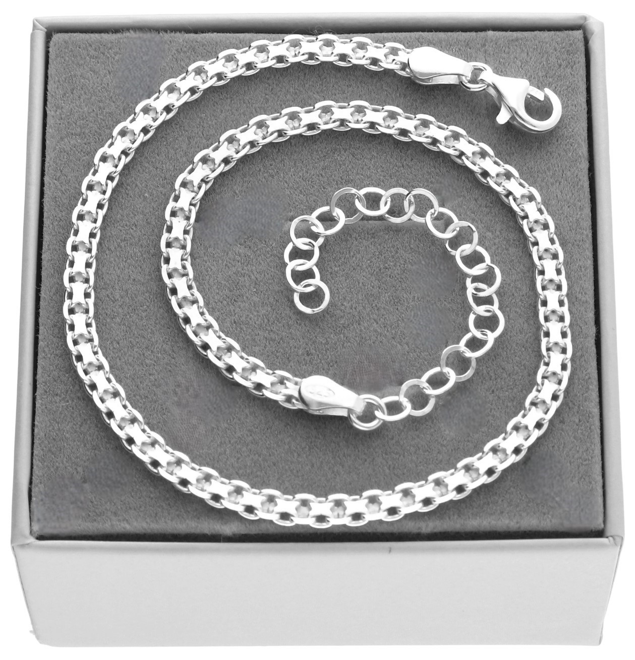 Stříbrný náramek široký pásek na nohu kotník stříbro 925