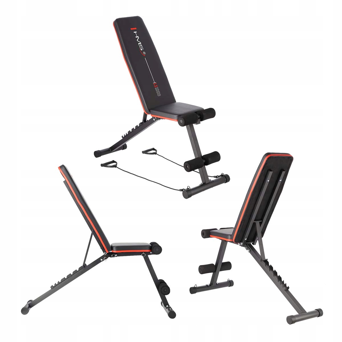 Posilovací lavice LS1203 pro cvičení s osou Hms